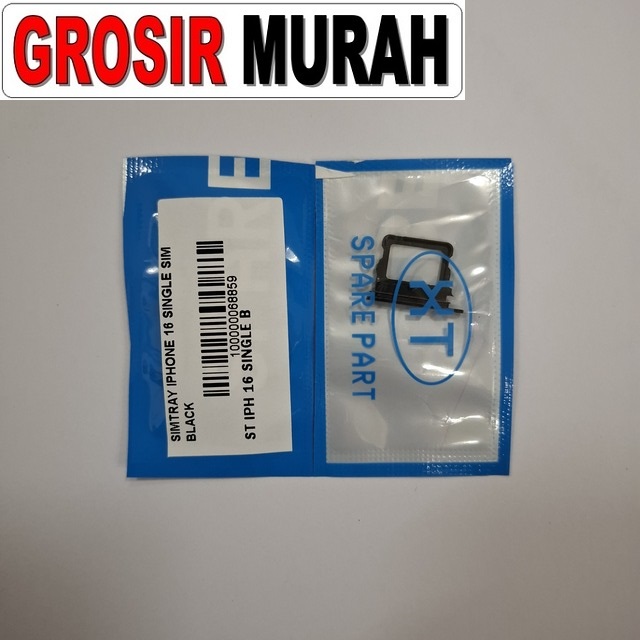 Simtray iPhone 16 Single SIM Warna Hitam