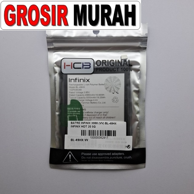 Batre Infinix X666 VV BL-49HX Infinix Hot 20 5G