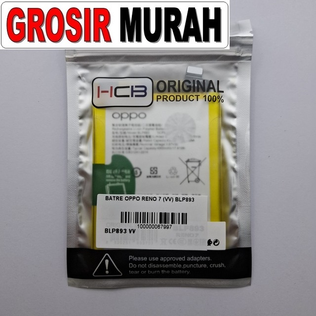 Batre Oppo Reno 7 BLP893 VV