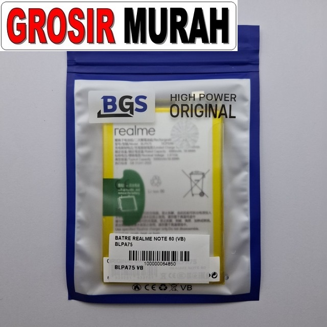 Batre Realme Note 60 VB BLPA75