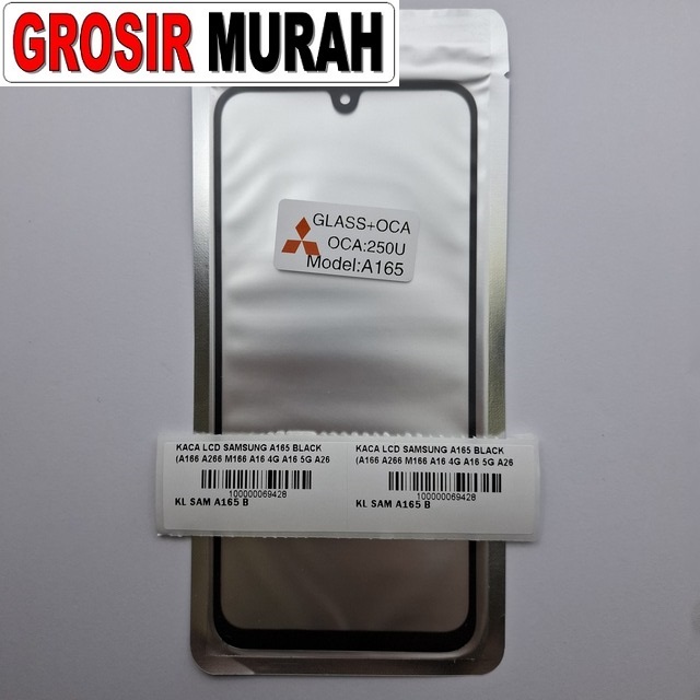 Kaca LCD Samsung A165 Black A166 A266 M166 A16 4G A16 5G A26 5G M16 5G