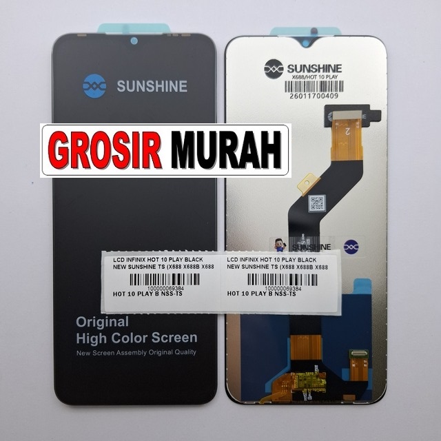 LCD Infinix Hot 10 Play New Sunshine Black X688 X688B X688C Hot 11 Play