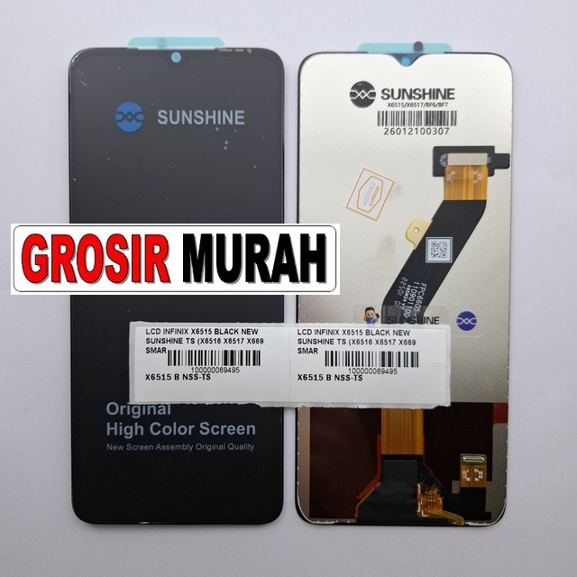 LCD Infinix X6515 New Sunshine Black X6516 X6517 X669 Smart 7 P40 Itel S23 Spark Go 2023