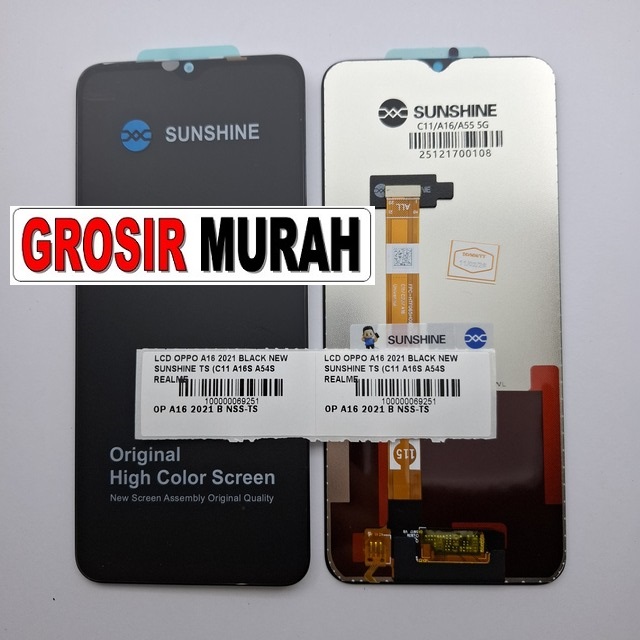 LCD Oppo A16 2021 New Sunshine Black C11 A16S A54S Realme C25 C25S Narzo 50A