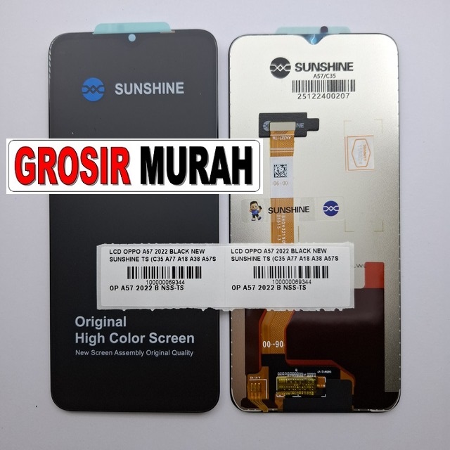 LCD Oppo A57 2022 New Sunshine Black C35 A77 A18 A38 A57S A57E A77S A17K K10 5G A56S A58 5G