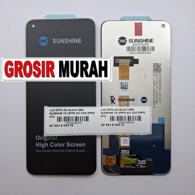LCD Oppo A92 New Sunshine Black Oppo A52 2020 Oppo A72