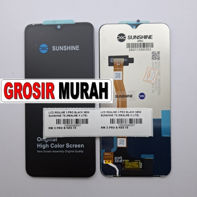 LCD Realme 3 Pro Black New Sunshine Realme X Lite