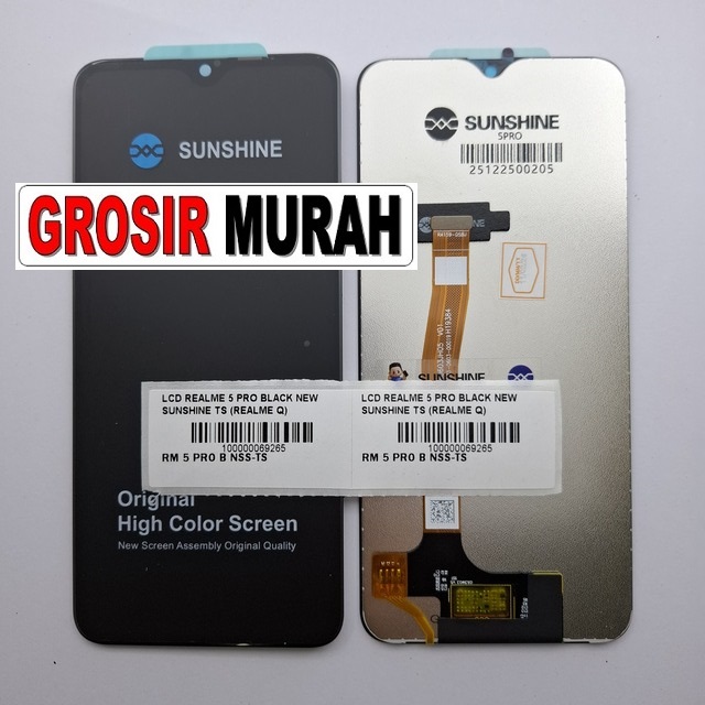 LCD Realme 5 Pro New Sunshine Realme Q Black