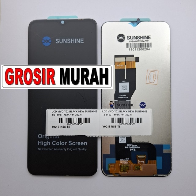 LCD Vivo Y02 New Sunshine Black Y02T Y02A Y11 2023