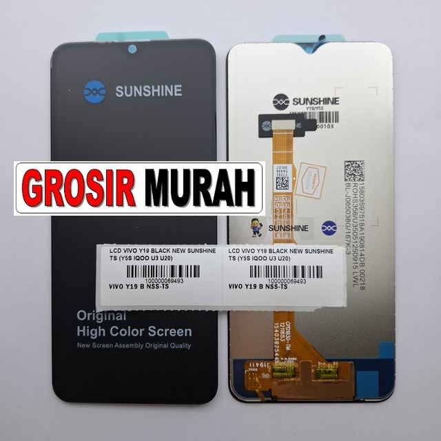 LCD Vivo Y19 New Sunshine Black Y5S iQOO U3 U20