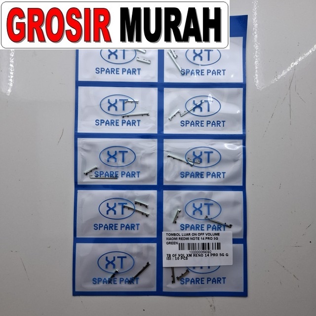 Tombol Luar On Off Volume Xiaomi Redmi Note 14 Pro 5g Green
