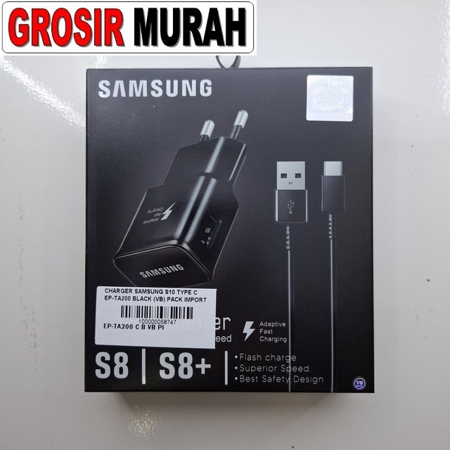 Charger Samsung S10 Type C Ep-Ta200 VB Black