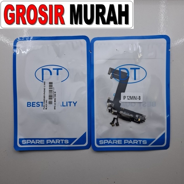 Flexi Charger iPhone 12 Mini Black Mic