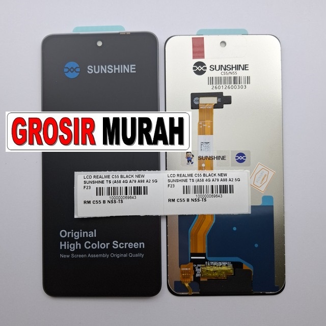 LCD Realme C55 New Sunshine A58 4G A79 A98 A2 5G F23 K11X Realme 11 11X K11X 5G C67 5G Black
