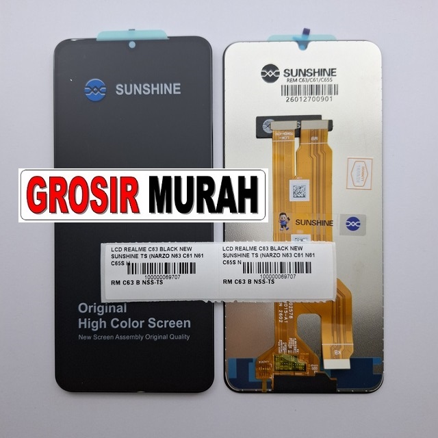 LCD Realme C63 New Sunshine Narzo N63 C61 N61 C65S Note 60 Note 60X Black
