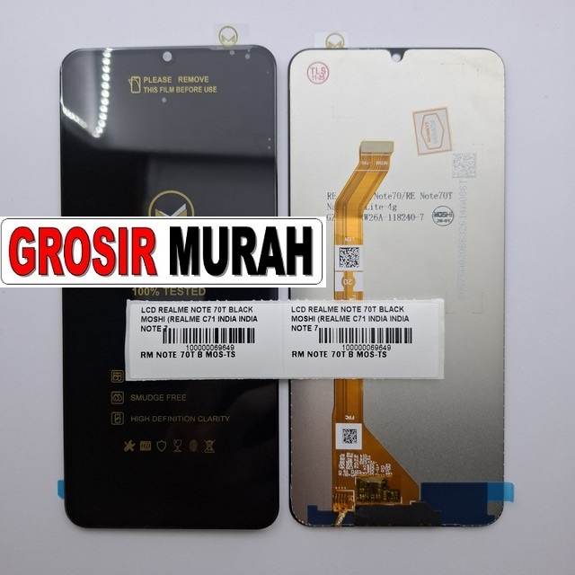 LCD Realme Note 70T Moshi Realme C71 India India Note 70 Narzo 80 Lite Camera Waterdrop Black