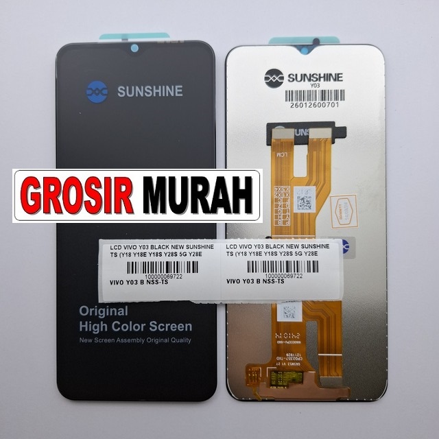 LCD Vivo Y03 New Sunshine Black Y18 Y18E Y18S Y28S 5G Y28E 5G T3 Lite 5G Z9 Lite 5G