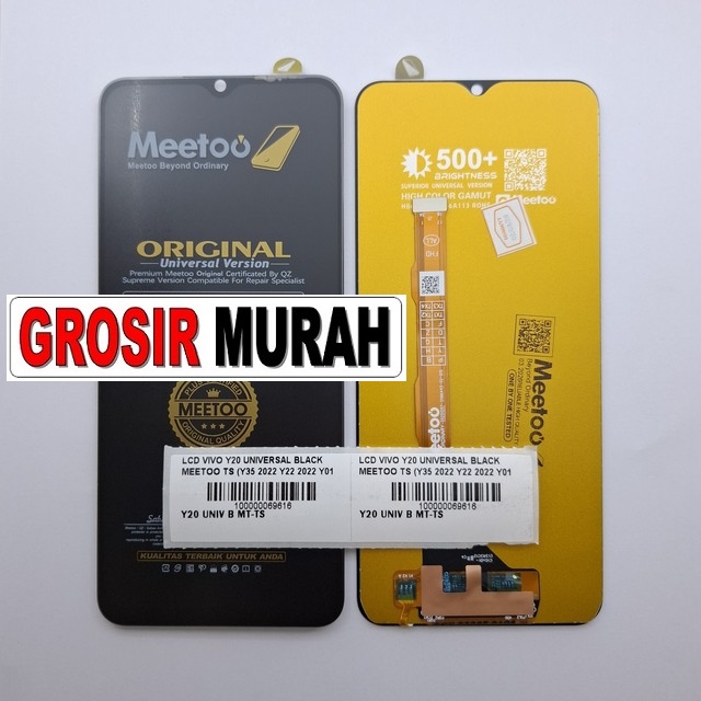 Lcd Vivo Y20 Universal Black Meetoo Ts (y35 2022 Y22 2022 Y01 Y3s 2021 Y11s Y12a Y12s Y15a Y15s Y20a