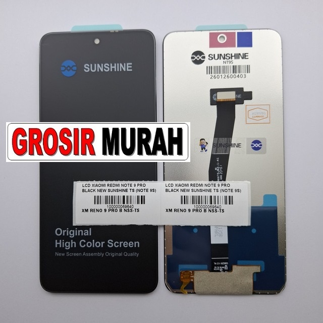 LCD Redmi Note 9 Pro New Sunshine Note 9S Black