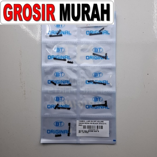 Tombol Luar On Off Volume Redmi K60 Poco F5 Pro Black