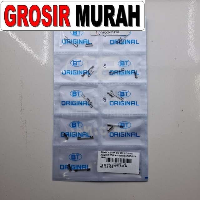 Tombol Luar On Off Volume Redmi K60 Poco F5 Pro White