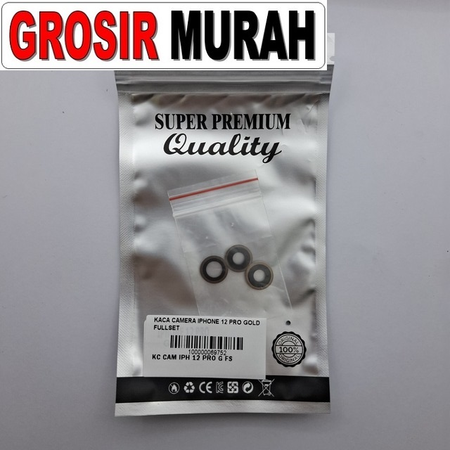 Kaca Camera Iphone 12 Pro Gold Fullset