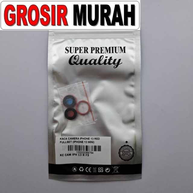 Kaca Camera Iphone 13 Red Fullset (iphone 13 Mini)