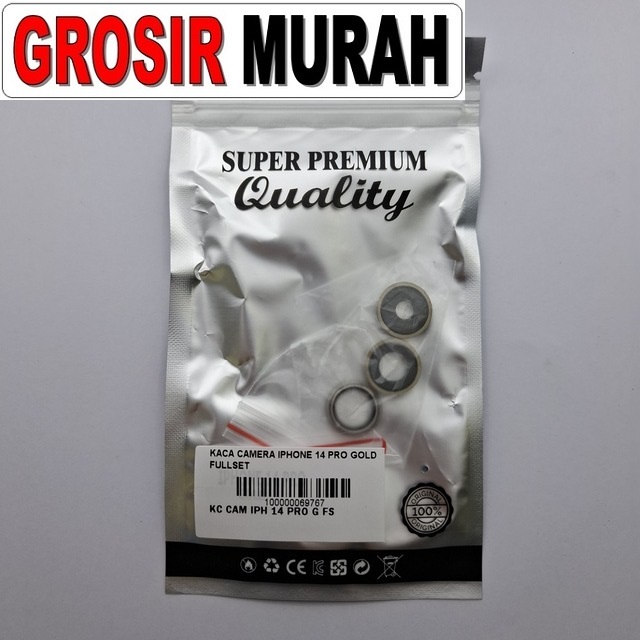 Kaca Camera Iphone 14 Pro Gold Fullset