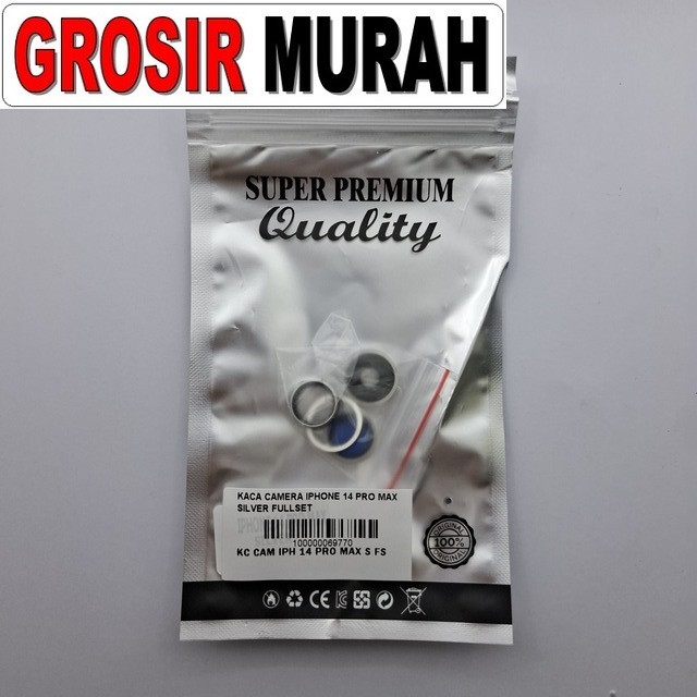 Kaca Camera Iphone 14 Pro Max Silver Fullset