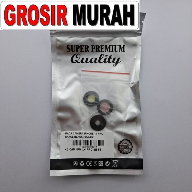 Kaca Camera Iphone 14 Pro Space Black Fullset