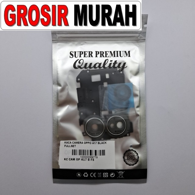 Kaca Camera Oppo A17 Black Fullset