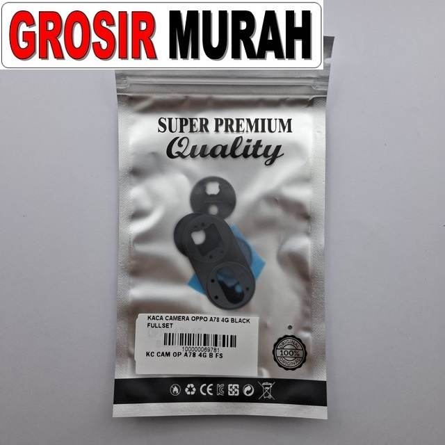 Kaca Camera Oppo A78 4g Black Fullset