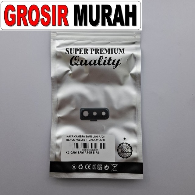 Kaca Camera Samsung A705 Black Fullset (galaxy A70)