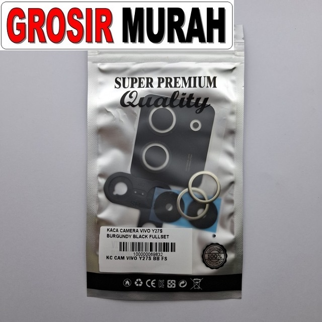 Kaca Camera Vivo Y27s Burgundy Black Fullset