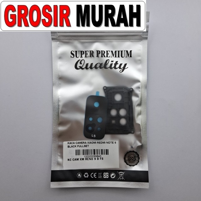 Kaca Camera Xiaomi Redmi Note 9 Black Fullset