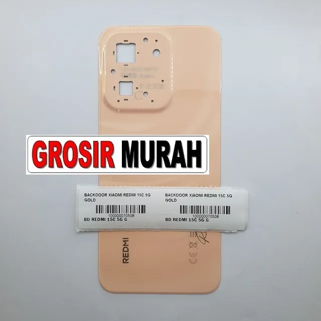 Backdoor Xiaomi Redmi 15c 5g Gold ready stock harga grosir sparepart HP Libra Jaya