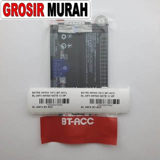 Batre Infinix X672 (bt-acc) Bl-44fx Infinix Note 12 Vip ready stock harga grosir sparepart HP Libra Jaya