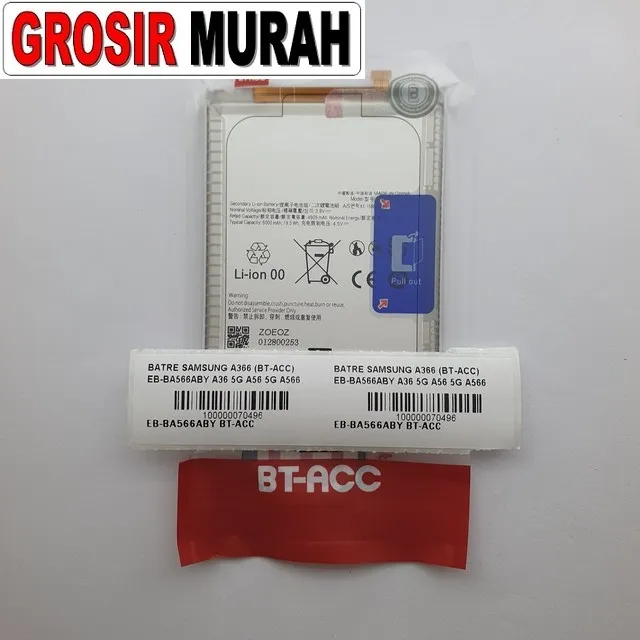 Batre Samsung A366 (bt-acc) Eb-ba566aby A36 5g A56 5g A566 ready stock harga grosir sparepart HP Libra Jaya