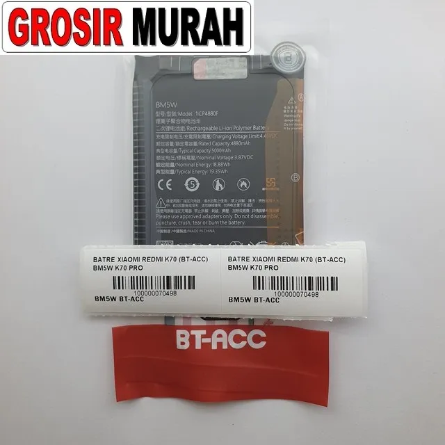 Batre Xiaomi Redmi K70 (bt-acc) Bm5w K70 Pro ready stock harga grosir sparepart HP Libra Jaya