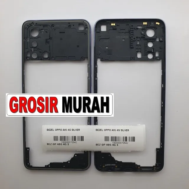Bezel Oppo A95 4g Silver ready stock harga grosir sparepart HP Libra Jaya