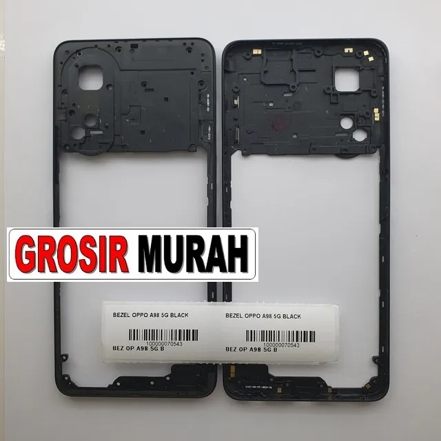 Bezel Oppo A98 5g Black ready stock harga grosir sparepart HP Libra Jaya