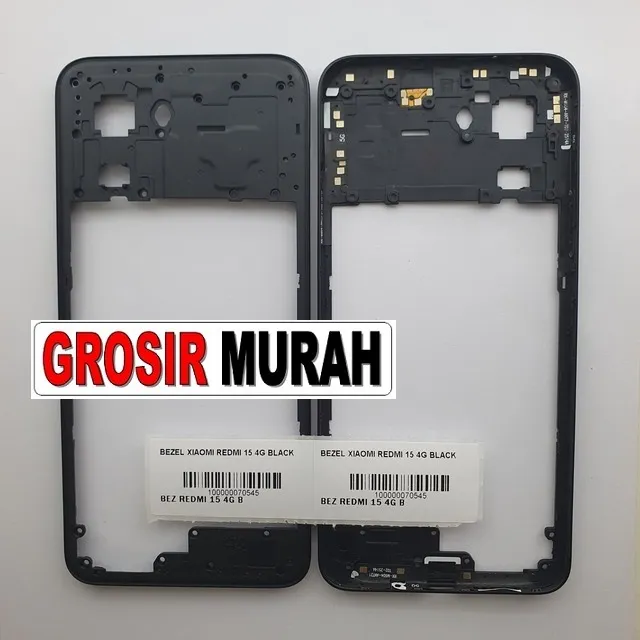Bezel Xiaomi Redmi 15 4g Black ready stock harga grosir sparepart HP Libra Jaya