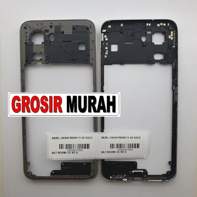 Bezel Xiaomi Redmi 15 4g Gold ready stock harga grosir sparepart HP Libra Jaya