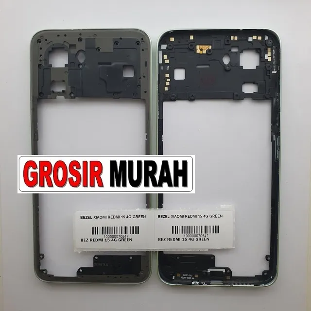 Bezel Xiaomi Redmi 15 4g Green ready stock harga grosir sparepart HP Libra Jaya