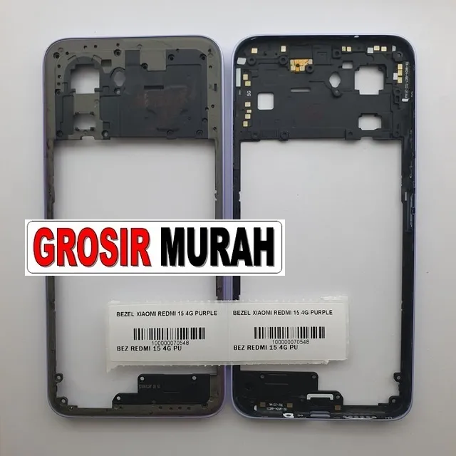 Bezel Xiaomi Redmi 15 4g Purple ready stock harga grosir sparepart HP Libra Jaya