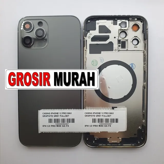 Casing Iphone 12 Pro Max Graphite Grey Fullset