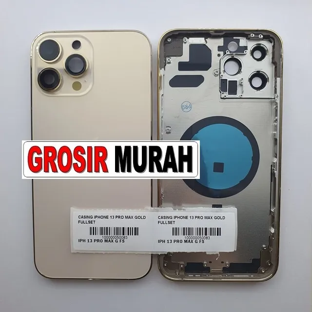 Casing Iphone 13 Pro Max Gold Fullset