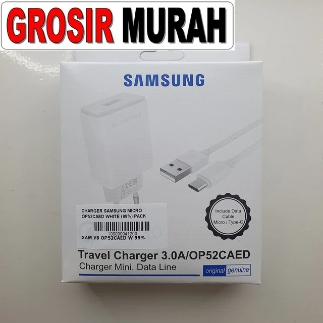 Charger Samsung Micro Op52caed White (99%) Pack