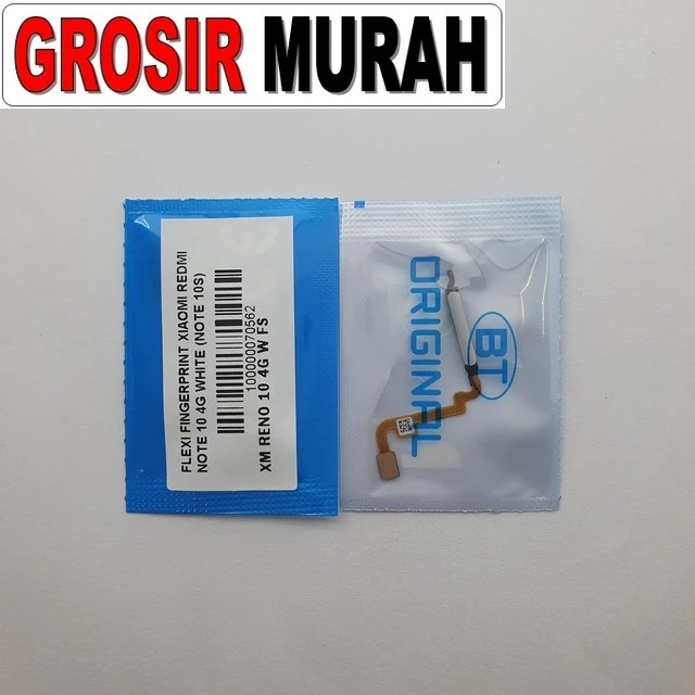 Flexi Fingerprint Xiaomi Redmi Note 10 4g White (note 10s) ready stock harga grosir sparepart HP Libra Jaya