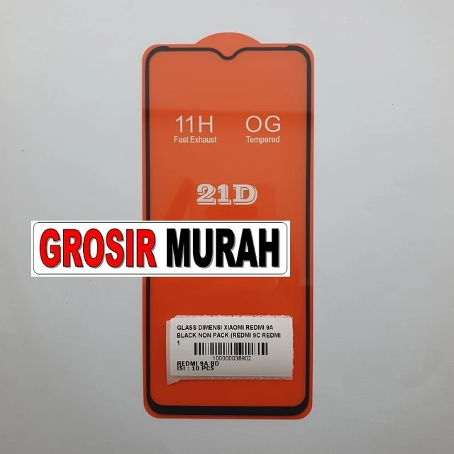 Glass Dimensi Xiaomi Redmi 9a Black Non Pack (redmi 9c Redmi 10a Infinix Note 12 Hot 11)